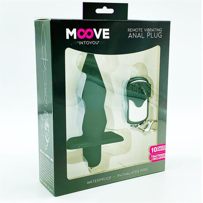 MOOVE - VIBRATING BUTT PLUG WITH REMOTE CONTROL SILICONE BLACK