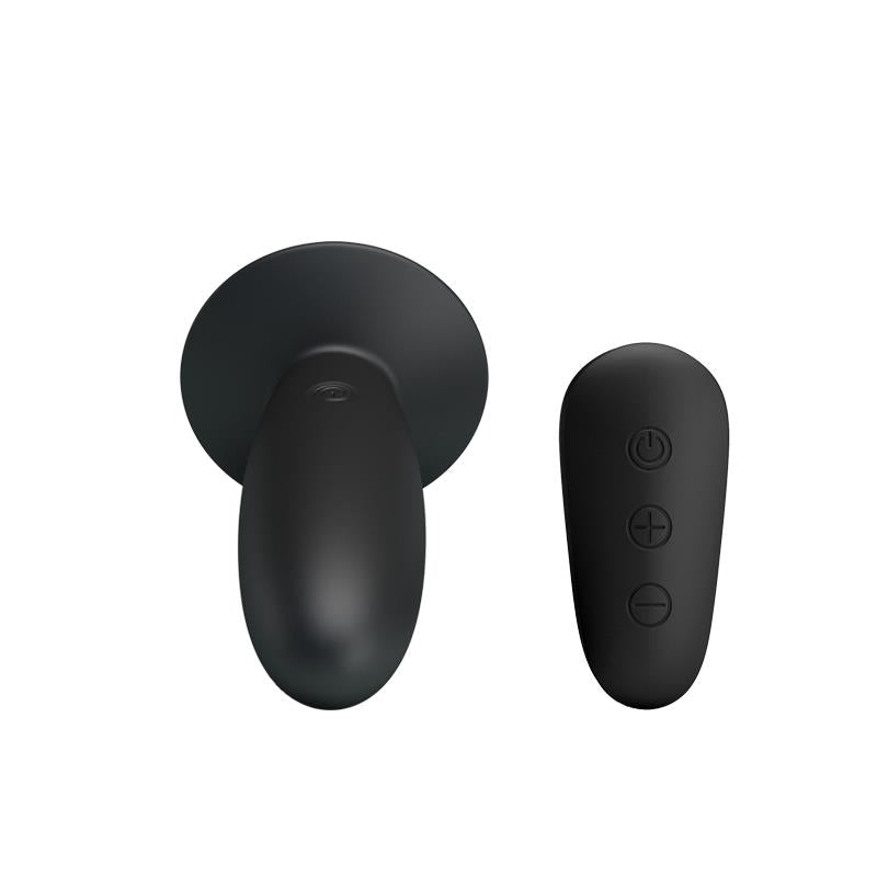 MR PLAY - ANAL PLUG WITH VIBRATION BLACK REMOTE CONTROL