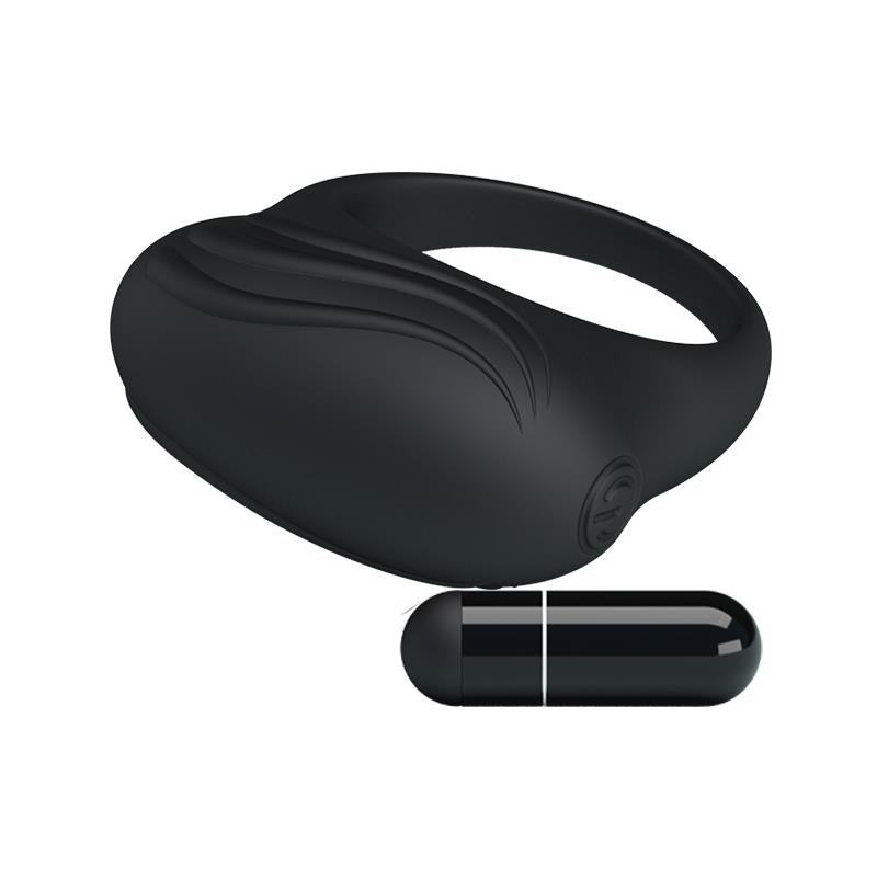 PRETTYLOVE - VIBRATING COCK RING BERTRAM BLACK