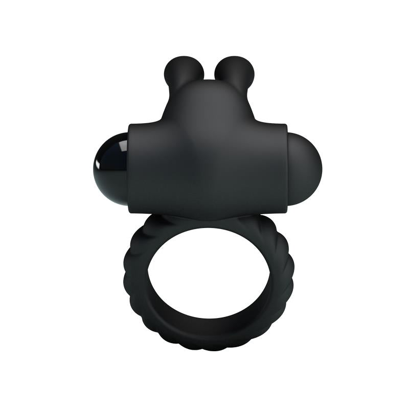 PRETTYLOVE - VIBRATING COCK RING EUDORA BLACK