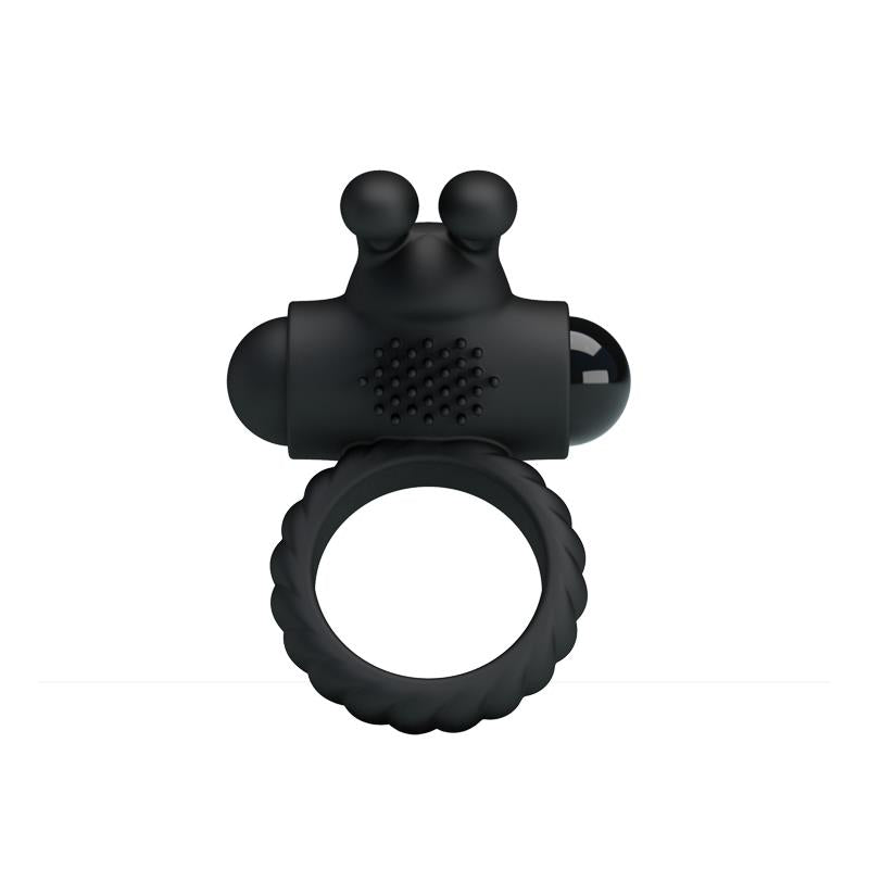 PRETTYLOVE - VIBRATING COCK RING EUDORA BLACK