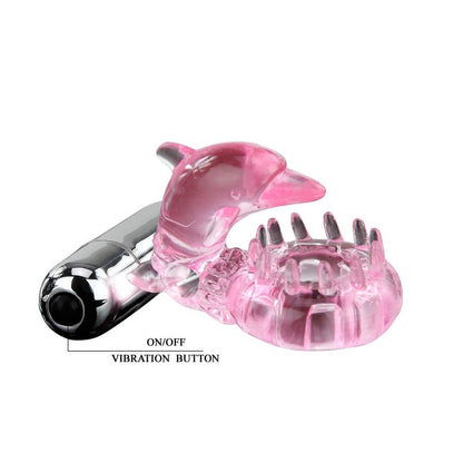 BAILE - VIBRATING COCK RING LOVE DOLPHIG RING PINK