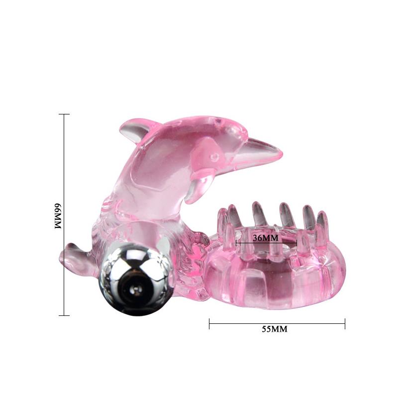 BAILE - VIBRATING COCK RING LOVE DOLPHIG RING PINK