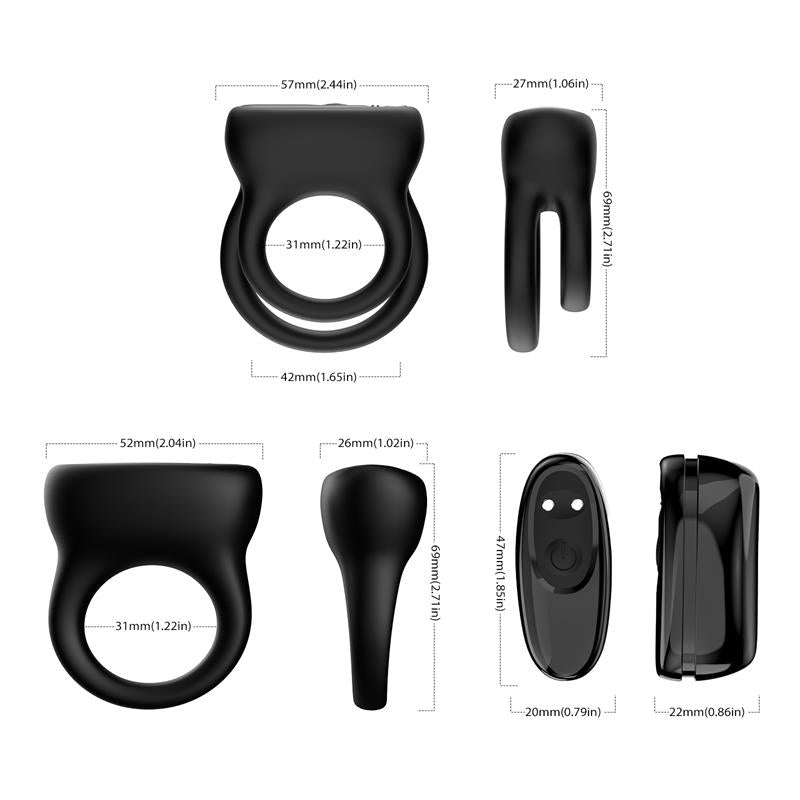 URBAN SKY - VIBRATING COCK RING SET OF 2