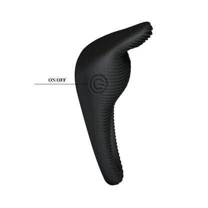 PRETTYLOVE - VIBRATING COCK RING THIMBLE BLACK