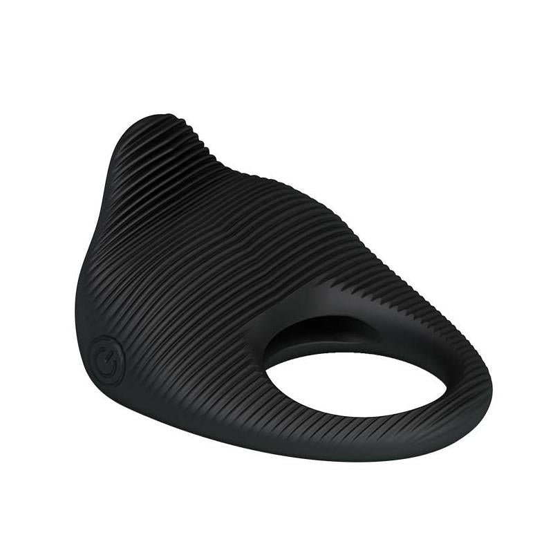 PRETTYLOVE - VIBRATING COCK RING THIMBLE BLACK