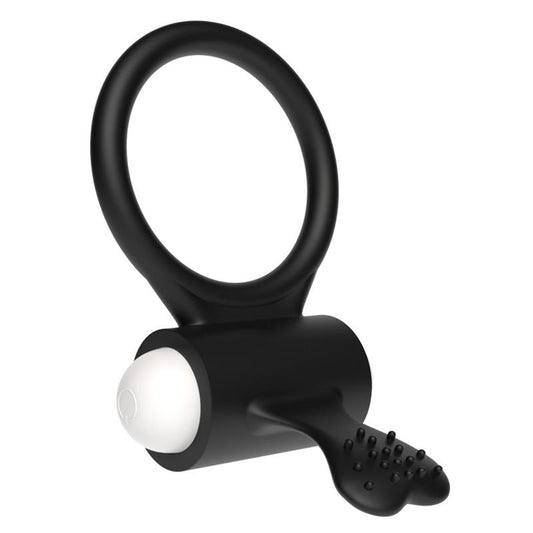 LOVETOY - VIBRATING COCKRING POWER CLIT BLACK