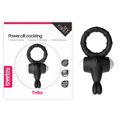 LOVETOY - VIBRATING COCKRING POWER CLIT BLACK