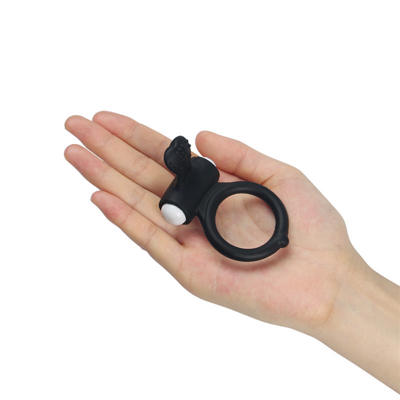 LOVETOY - VIBRATING COCKRING POWER CLIT BLACK