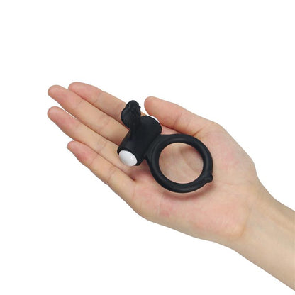 LOVETOY - VIBRATING COCKRING POWER CLIT BLACK