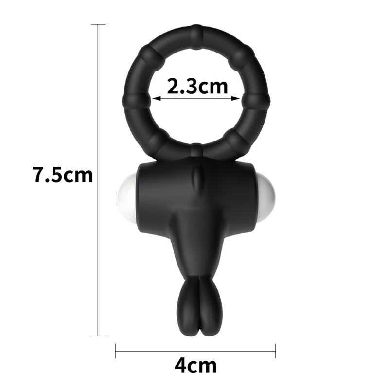LOVETOY - VIBRATING COCKRING POWER CLIT BLACK