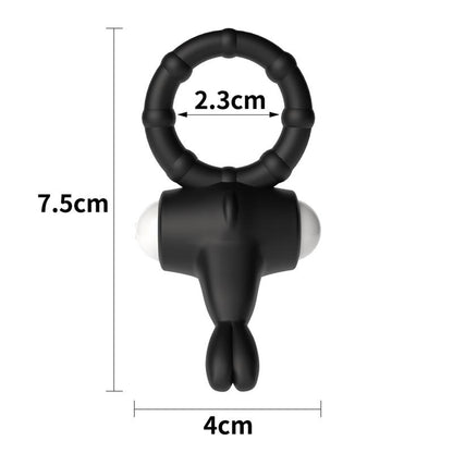 LOVETOY - VIBRATING COCKRING POWER CLIT BLACK
