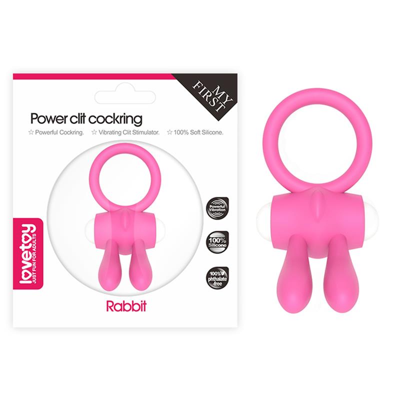 LOVETOY - VIBRATING COCKRING POWER CLIT PINK