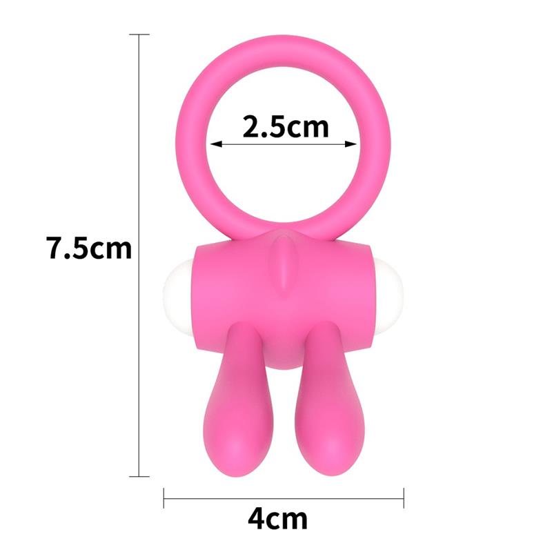 LOVETOY - VIBRATING COCKRING POWER CLIT PINK