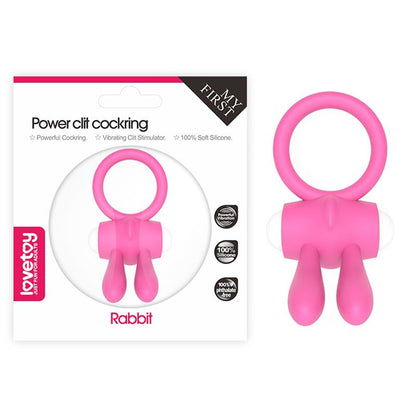 LOVETOY - VIBRATING COCKRING POWER CLIT PINK
