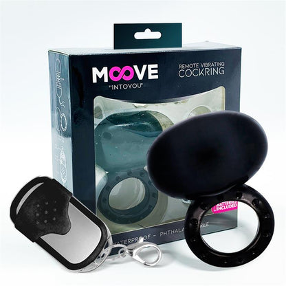MOOVE - VIBRATING COCKRING WITH REMOTE CONTROL BLACK