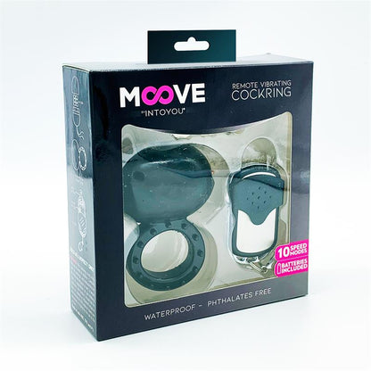 MOOVE - VIBRATING COCKRING WITH REMOTE CONTROL BLACK