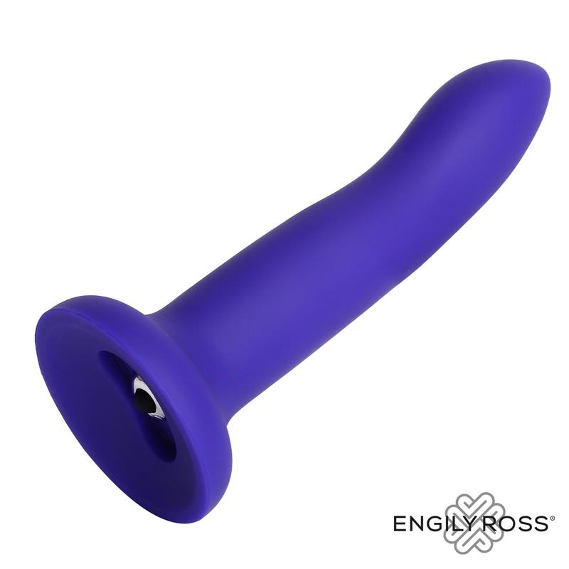 DILDOX BY ENGILY ROSS - VIBRATING COLOR-CHANGING DILDO BLUE TO PURPLE SIZE M 17 CM