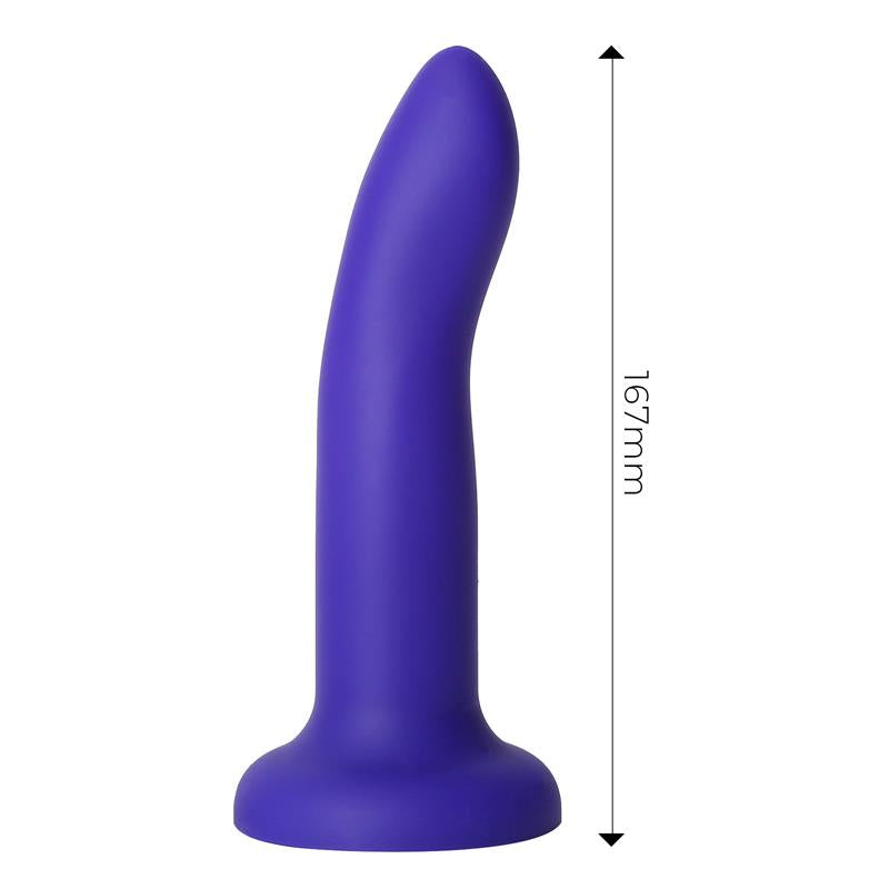 DILDOX BY ENGILY ROSS - VIBRATING COLOR-CHANGING DILDO BLUE TO PURPLE SIZE M 17 CM