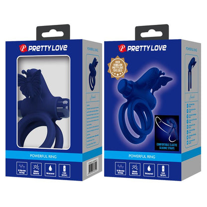PRETTYLOVE - VIBRATING DOUBLE PENIS RING
