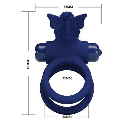 PRETTYLOVE - VIBRATING DOUBLE PENIS RING