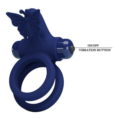 PRETTYLOVE - VIBRATING DOUBLE PENIS RING