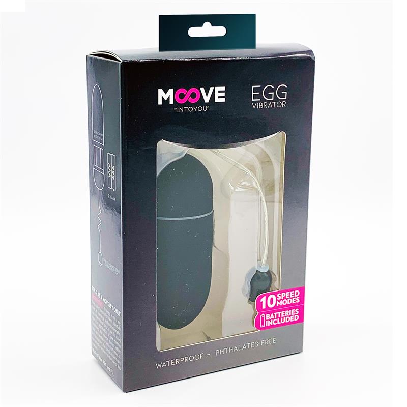 MOOVE - VIBRATING EGG 10 FUNCTIONS BLACK
