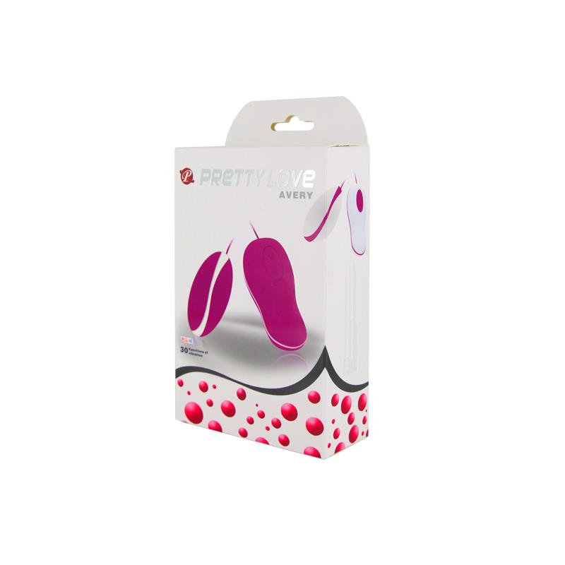 PRETTYLOVE - VIBRATING EGG AVERY PINK AND WHITE