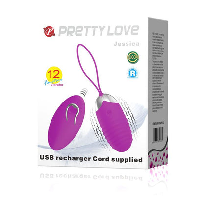 PRETTYLOVE - VIBRATING EGG JESSICA USB PURPLE