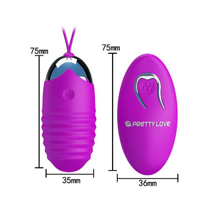 PRETTYLOVE - VIBRATING EGG JESSICA USB PURPLE