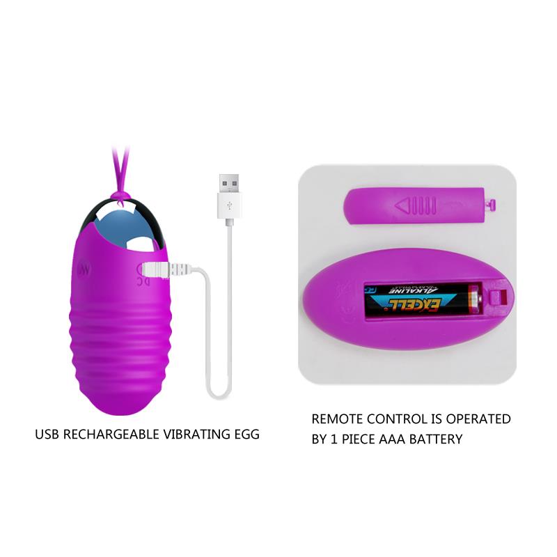 PRETTYLOVE - VIBRATING EGG JESSICA USB PURPLE