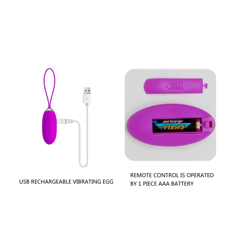PRETTYLOVE - VIBRATING EGG JOANNA USB PURPLE