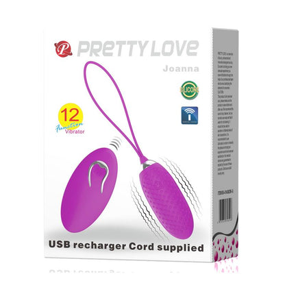 PRETTYLOVE - VIBRATING EGG JOANNA USB PURPLE