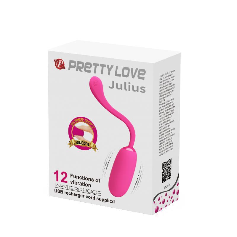 PRETTYLOVE - VIBRATING EGG JULIUS USB SILICONE PINK