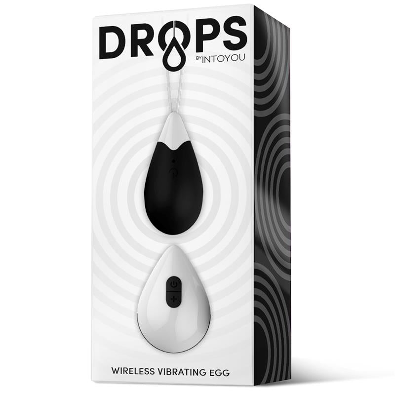 DROPS - VIBRATING EGG REMOTE CONTROL USB SILICONE BLACK