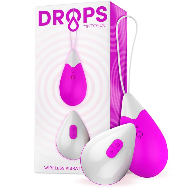 DROPS - VIBRATING EGG REMOTE CONTROL USB SILICONE PURPLE