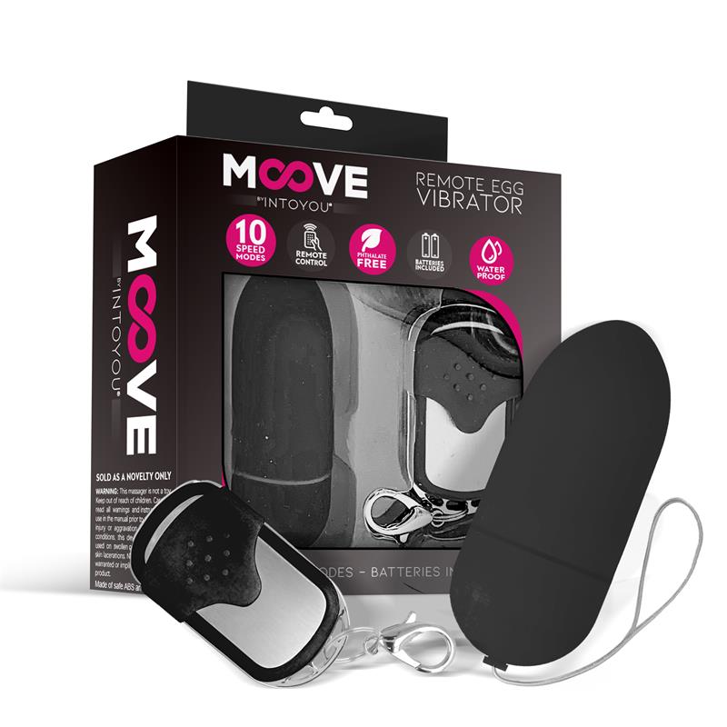 MOOVE - VIBRATING EGG WITH REMOTE CONTROL BLACK