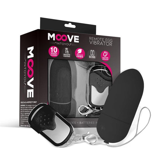 MOOVE - VIBRATING EGG WITH REMOTE CONTROL BLACK