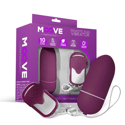 MOOVE - VIBRATING EGG WITH REMOTE CONTROL DARK PURPLE