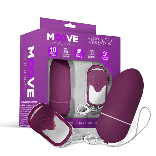MOOVE - VIBRATING EGG WITH REMOTE CONTROL DARK PURPLE