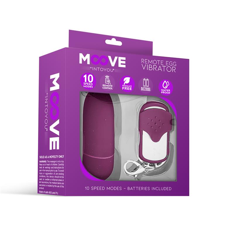 MOOVE - VIBRATING EGG WITH REMOTE CONTROL DARK PURPLE
