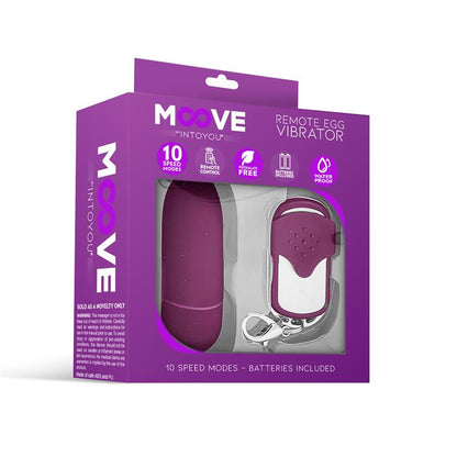 MOOVE - VIBRATING EGG WITH REMOTE CONTROL DARK PURPLE