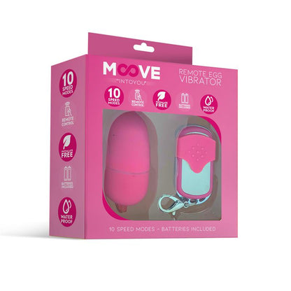 MOOVE - VIBRATING EGG WITH REMOTE CONTROL MEDIUM SIZE PINK