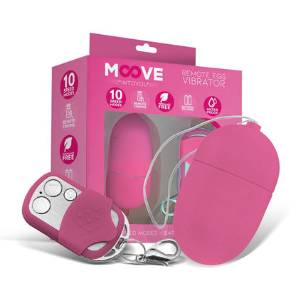 MOOVE - VIBRATING EGG WITH REMOTE CONTROL MEDIUM SIZE PINK