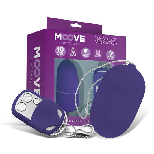 MOOVE - VIBRATING EGG WITH REMOTE CONTROL MEDIUM SIZE PURPLE