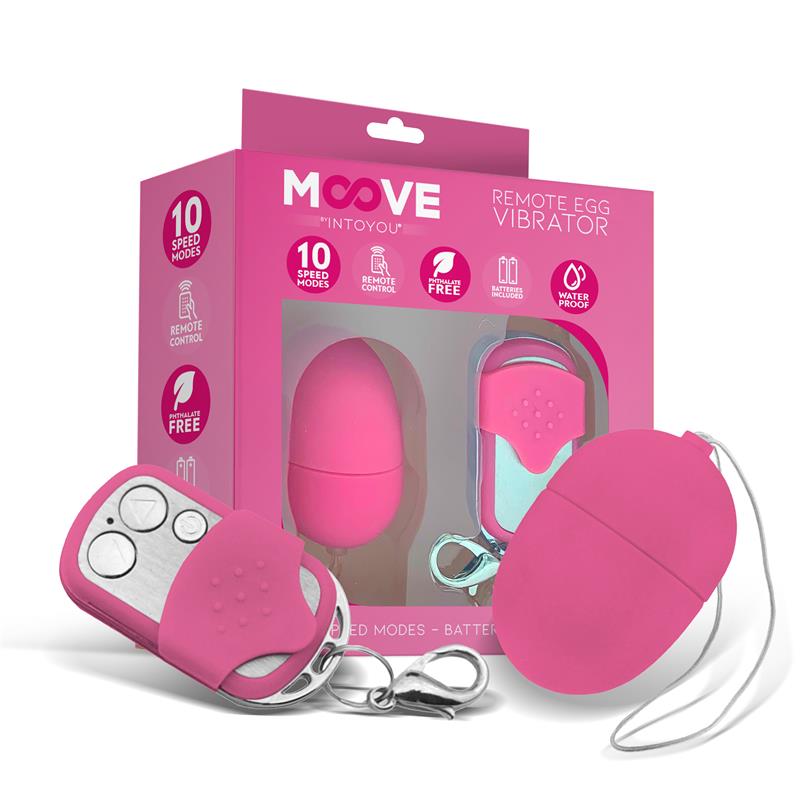MOOVE - VIBRATING EGG WITH REMOTE CONTROL MINI PINK