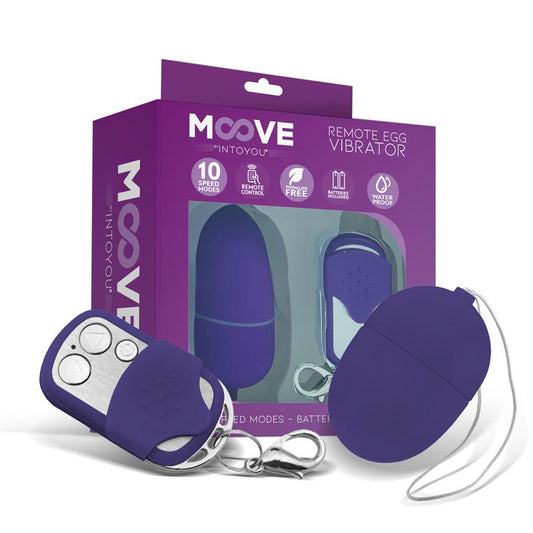 MOOVE - VIBRATING EGG WITH REMOTE CONTROL MINI PURPLE