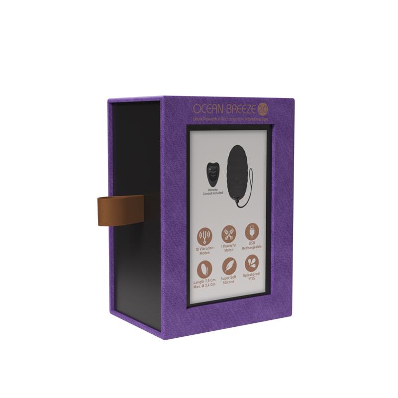 ADRIEN LASTIC - VIBRATING EGG WITH REMOTE CONTROL OCEAN BREEZE 2.0 PURPLE