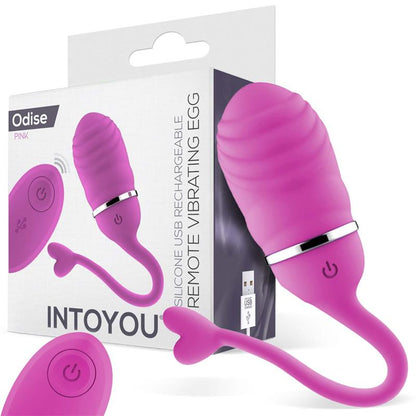 INTOYOU - VIBRATING EGG WITH REMOTE CONTROL ODISE USB SILICONE PINK