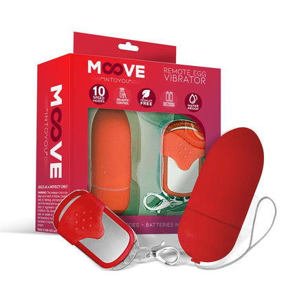 MOOVE - VIBRATING EGG WITH REMOTE CONTROL RED